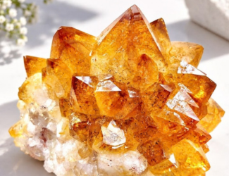 Yellow Citrine Cluster